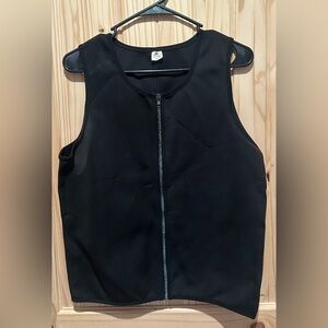 Slimming Sauna Black Zip-Up Vest Men’s XL
